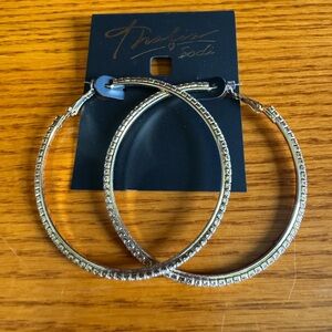 NWT Thalia Sodi Hoops with Rhinestones